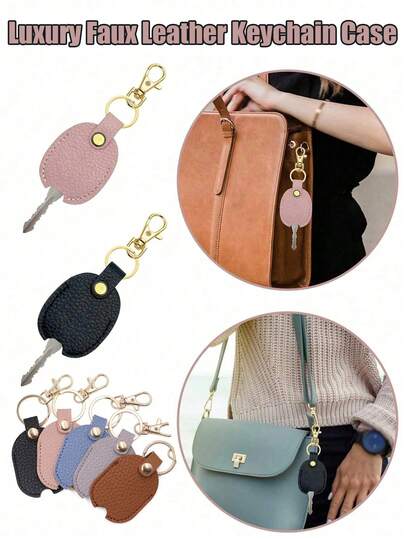 Lüks suni deri anahtarlık kılıfı, dokulu yüzey ve boyalı kenar detaylarıyla elips şeklinde tasarlanmıştır; düğünler, gelin partileri, doğum günleri, barlar/gece kulüpleri, açık hava etkinlikleri, Noel, Cadılar Bayramı, Paskalya, Şükran Günü, Sevgililer Günü ve daha birçok özel gün için uygundur.