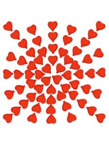 50pcs 5-Inch Red Heart Shaped Foil Balloons For Valentine's Day, Birthday, Wedding, Anniversary, Party Decoration - Multicolor - View 9