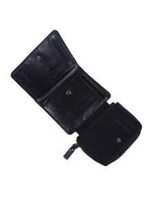 Men's Thin Multi-Card Slot Trifold Wallet With Zipper Coin Pouch - Brown - View 4