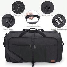 120L Travel Duffle Bag For Men 34 Large Duffel Bag For Travel With Shoe Compartment Foldable Collapsible Overnight Weekender Bag Gym Bag For Men Women Waterproof And Tear Resistant Black 120L - Black - View 5