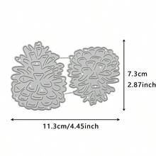 1件装金属切割模具 - 梦幻松果装饰设计 - 剪贴簿纸艺打孔模切机 - 銀色 - 查看 2
