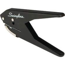Handheld 1 Hole Punch, 5 Sheet Capacity, Chrome (A7074005S) - Pack Of 1 (Black) - View 3