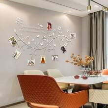 A Beautiful Set Of Hibiscus Flower Frame And Rattan Acrylic Mirror Decoration Stickers, Easy To Install According To The Template, Widely Used In Home Decoration With Multiple Colors To Choose From, Suitable For Decorating Walls Such As Living Rooms, Bedrooms, Bathrooms, Study Rooms, Farmhouses, Offices, Sofas, Background Walls, Shops, Etc! - Multicolor - View 9