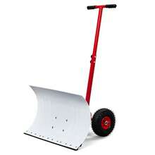 29 X 18in-Handle Snow Plow With Inflatable Wheels Heavy Duty - 1 - View 2