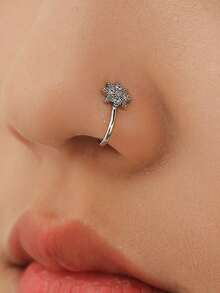 Tkool 1件不锈钢心形鼻钉饰品，批发 - 銀色 - 查看 3