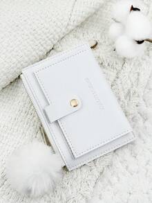 SOUTHLAND&KANGAROO Chiếc ví nhỏ gập gọn này với điểm nhấn là quả bông trang trí và chữ trắng rất nhẹ và dễ mang theo, phù hợp để đựng thẻ tín dụng, chìa khóa và các vật dụng khác. Nó thời trang và dễ thương, là món quà tuyệt vời cho sinh nhật, Giáng sinh, kỷ niệm, và phù hợp cho phụ nữ, bé gái, quý cô, người đi làm, sinh viên, đồ dùng ký túc xá và vật dụng cần thiết cho năm học mới. - trắng - Xem 5