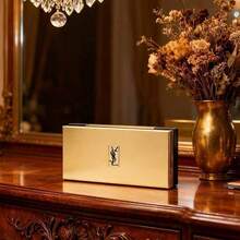 Yves Saint Laurent Golden Luxury Makeup Box - Premium Compact Case, Travel Powder Organizer, Elegant Design - Gold - View 5