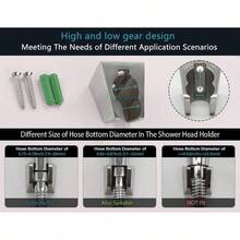 Soporte de pared para cabezal de ducha de mano, soporte para cabezal de ducha de mano, soporte de ducha de mano, soporte de mano 2 - cepillado níquel - Ver 5