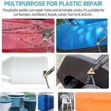 Kit de soldadura de plástico de 100W 110V-220V para PE PVC ABS PP, kit de reparación de parachoques de automóvil, pistola de soldadura de plástico, soldador, soporte, herramientas DIY, kit de soldadura de plástico, herramientas de soldadura - Negro - Ver 5