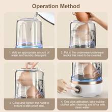 2L Mini Washing Machine, Lingerie Washer, 2-In-1 Mini Lingerie & Sock Washer, Small Underwear Washing Cup - Multicolor - View 4