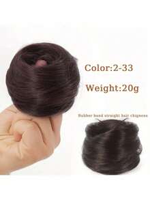 3-Inch Synthetic Hair Bun, Secured With Elastic Bands, Can Clip Onto Hair Ends To Extend Bun, Suitable For Women, Can Be Used As Ponytail