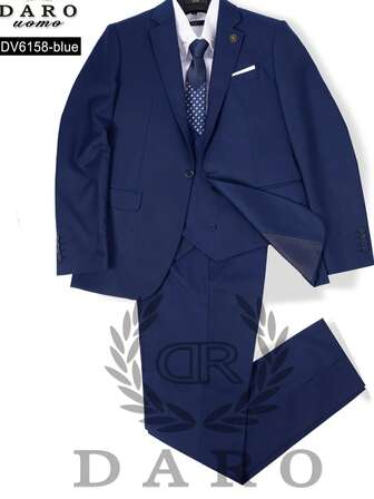  DAROuomo 男士修身商务工作三件套西装 DRV6158