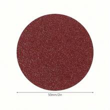 120pcs 50mm Aluminum Oxide Sanding Discs - 60-Grit Multi-Surface Abrasive Pads For Wood, Metal, Glass, Car - Compatible With Orbital Sanders, Durable & Versatile Sanding Sheets - Brown - View 2