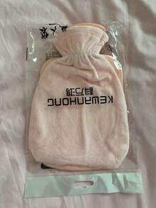 1个可重复灌装热水袋，加厚防爆，女士暖手宝，暖垫，暖腹宝，暖脚宝，毛绒兔毛保温手提袋 - 彩色 - 查看 15