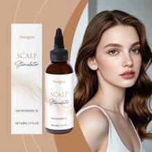 Aceite esencial para el cuidado del cuero cabelludo Hoegoa, nutre el cuero cabelludo, refrescante, no graso, hidratante suave, aceite esencial para el cuidado del cabello - Blanco y Negro - Ver 1