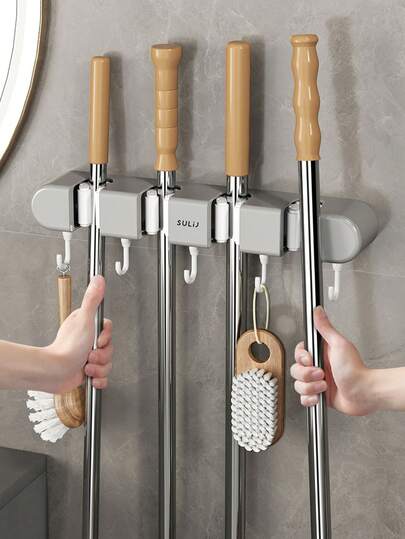 1pc Multifunction Mop Holder,Bag,Organizer,Storage,Kitchen