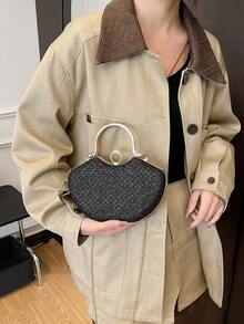 2025新款宴会手提包，搭配旗袍，小巧包包，亮片链条单肩包，百搭 - 彩色 - 查看 9