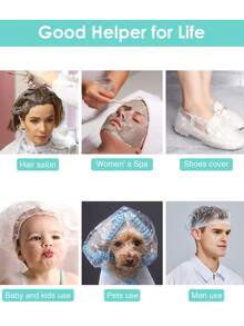 100pcsTransparent Disposable Non Wash Shower Cap, Waterproof Elastic Shower Cap, Thick, Large, High Elastic Shower Cap, Used For Bathing And Hair Care, Easy To Carry During Travel Back To School