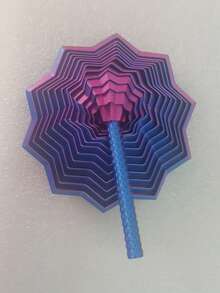 1个3D打印指尖玩具，感官指尖星形六边形带手柄，缓解压力胡萝卜蛋糕多边形错觉螺旋，新年礼物（颜色因3D打印角度不同而有所差异） - 彩色 - 查看 20