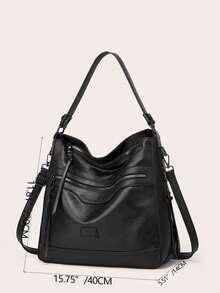 时尚百搭高品质单肩包 - 黑色 - 查看 2