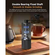 Manual Coffee GrinderHand Coffee Grinder With 30 Adjustable Settings CNC 420 Stainless Steel Espresso Conical BurrPortable MultiBearing Design For Pour Over French Press Moka Pots - Black - View 5
