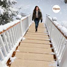 1/4/7/8/15 Pcs Outdoor Stair Treads, Non-Slip Stair Treads For Wooden Steps,Stair Runners For Wood Steps ,Durable Outdoor Stair Mat Non,Stair Treads Non Slip,Indoor And Outdoor Carpet For Stairs, Pet- Outdoor Stair Mat Non-Slip Anti-Scratch -With A Self-Adhesive Backing Stair Treads Reusable Adhesive Backing Prevent Stair Covering Mats From Moving-Stair Treads Easy Installation