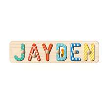 Personalized Name Puzzle, Baby Name Puzzle, Baby Boy Or Girl Early Education Toy, 3D Letter Puzzle Toy, Wooden Letter Puzzle, Baby 1st Birthday Gift, Wooden Puzzle, Personalized Gift, Birthday Gift, Customized Wooden Puzzle Toy, Anniversary Gift, Building Block Gift Set - Striped With Studs and Base Plate - View 15