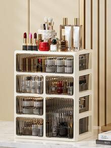 桌面抽屉收纳盒，办公桌学生文具收纳盒，桌面置物架 - 米色 - 查看 5