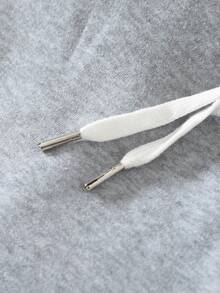 Loose Fit Gray Sweatpants, American Streetwear Style, Relaxed Fit Drawstring Straight Leg Casual Pants, Sports Vibe - Light Grey - View 6