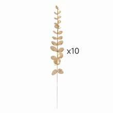 5/10/30/70Pcs Gold Eucalyptus Stems Artificial Plants Faux Eucalyptus Branches Faux Eucalyptus Stem For Wedding Bouquet Boho Home Floral Arrangement Farmhouse Decor, Valentine Day, Gift Gifts Birthday Graduation - Gold - View 12