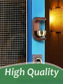 2个磁性木质门铃风铃，日式疗愈风铃，装饰性强，声音洪亮，家居装饰，配有磁性木质门铃挂钩和创意黄铜铃铛，适用于家门口、冰箱、卧室、门廊、花园、餐厅、房车和商店入口，乔迁新居礼物。圣诞装饰铃铛。 - 彩色 - 查看 4