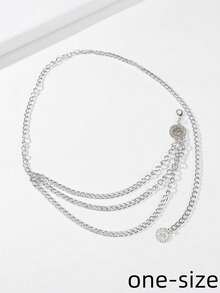 1 Peça Acessório de Corrente de Cintura Ajustável com Design de Retrato Vintage da Rainha e Girassol Sobreposto, Adequado para Vestidos e Vestidos Formais de Verão, Escola, Outono, Halloween