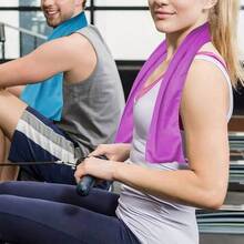 Paquete de 4 toallas de enfriamiento 40x 12 pulgadas, trapos frescos para cuello, toalla de hielo para deportes, yoga, viajes, playa, camping, crucero, gimnasio y ms, toallas hmedas para el - Paquete de 6 (azul, rosa, verde, gris oscuro, azul real y azul lago) - Ver 6