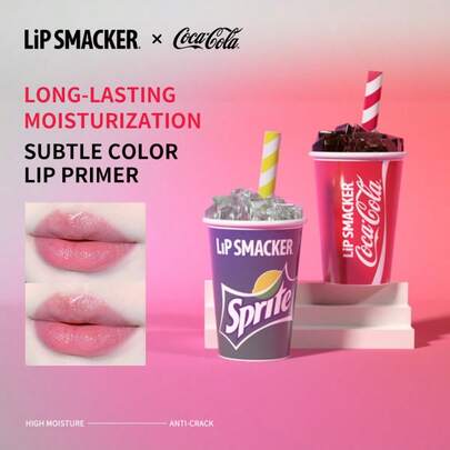 LIP SMACKER 可口可乐联名款润唇膏，富含维生素E，滋润保湿，带色唇彩，适合秋冬季节，趣味装饰，精美礼品，7.4克 LIPSMACKER 圣诞礼盒套装
