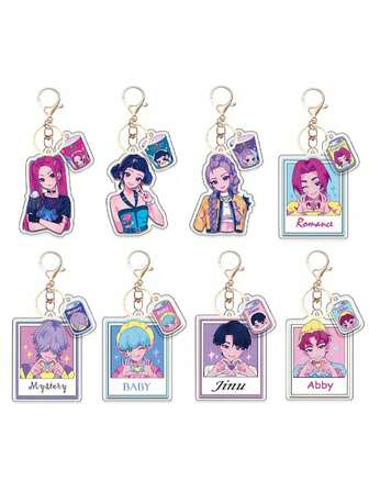 8款卡通动漫人物形象KPOPPP钥匙扣多款原创挂件包包饰品吊坠装饰道具主题派对小礼物收藏玩具