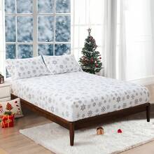 4PCS Full Size Bed Sheet Set, 17 Deep Pocket, 1 Flat Sheet, 2 Pillowcases, Wrinkle-, Shrink & Fade Resistant, Holiday,, Soft & Cozy Bed Linens - B-th-勃根地紅 - 查看 10