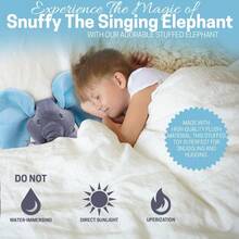 Juguete de peluche de elefante musical, Peek-A-Boo - Animal de peluche interactivo para bebé con orejas móviles - Diversión de escondite - Juguete de peluche de elefante para bebé - por defecto - Ver 4