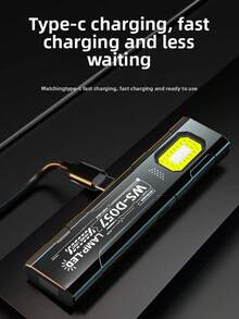 Linterna de clip con luz LED recargable por USB, linterna portátil mini, lámpara de bolsillo, lámpara de trabajo con imán, adecuada para camping, senderismo, equipo de camping, artículos esenciales de camping - Negro - Ver 5