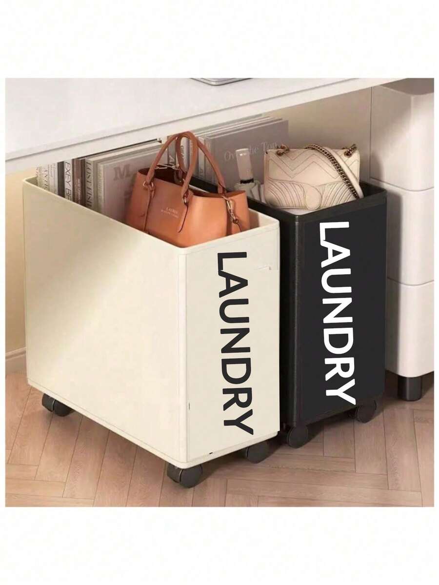 1 Piece Mobile Under Desk Storage Box, Desktop Tray Organizer, Yoga Mat Basket, Laundry Hamper For Office And Dorm