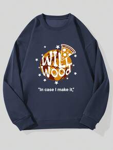 Sudadera Oversize para Hombre WILL WOOD - Blanca con Letras Negras y Diseño de Textura en Madera, Cuello Redondo Casual, Suéter Holgado Ideal Para Atuendos Informales, Lavable a Máquina (Perfecta para Fans del Rock & Merchandising De WILL WOOD) - Oscuro - Ver 7