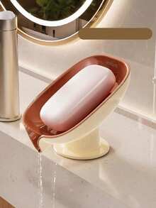 1pc Soap Dish - Luxury Suction Cup Soap Holder, Bathroom Storage Rack, Suitable For Bathroom Countertop Bathroom Accessories Bathroom Tools