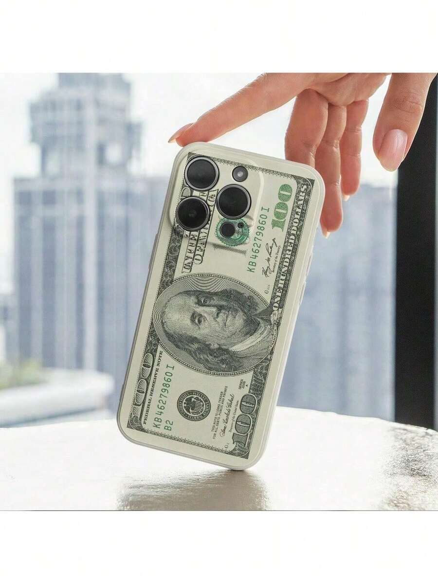 Funda para Teléfono con Patrón de Billetes Funda Protectora de Silicona Blanca Suave Anticaídas - Multicolor - Ver 1
