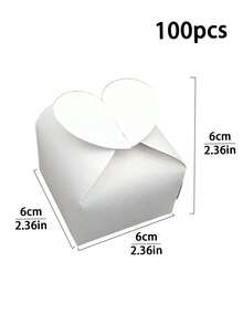 Hộp kẹo hình trái tim đáy phẳng mới cho mùa cưới (20 chiếc/100 chiếc), hộp giấy hình trái tim đính ngọc trai, hộp đựng sô cô la, hộp kẹo mini hình trái tim cho tiệc sinh nhật, quà tặng đám cưới, hộp kẹo quà cưới. - Nhiều màu - Xem 17