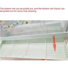 Jaula para pájaros Parrot Bird Cage Acrylic Transparent Ecological Bird Cage Luxury Villa Cage Special Large Cage Jaula para pájaros para Mascotas Green - Verde - Ver 4