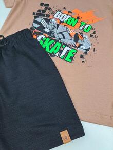 Boys' Spring And Summer Outfit Set - Stylish Boys' Clothing - Blocoirinho - Rỉ Nâu - Xem 2