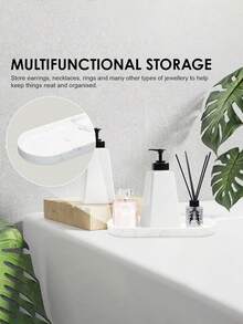 Silicone Tray - Small Bathroom Dressing Table Tray Organizer - Soap Dispenser Organizer - Multifunctional Modern Countertop Organizer For Kitchen Sinks, Bathrooms, Dressing Tables, Living Rooms, And Dining Tables - Multicolor - View 10
