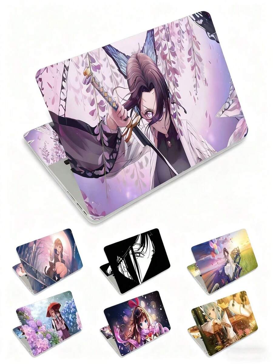 Laptop Skin Sticker Decal Laptop Universal Reusable Vinyl Skin Sticker Art Cover Decal Notebook Personalized Protective Case (Cartoon Animation) - Multicolor - View 1
