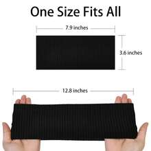 1pc Women's Knitted Ribbed Headband, Simple Autumn/Winter Fashion Hair Band, Black Color, Suitable For Washing Face, Sports Head Wrap Winter Hair Accessories - Multicolor - View 7