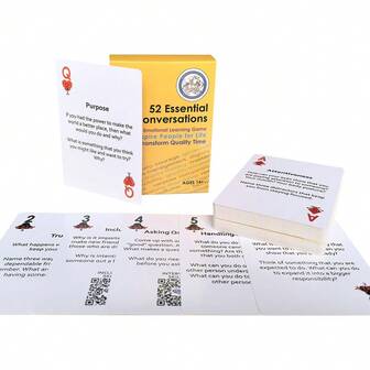Best Selling 52 Essential Conversations Card Game, Party Games Activities, Leisure Entertainment, Family Gathering, Board Game Cards