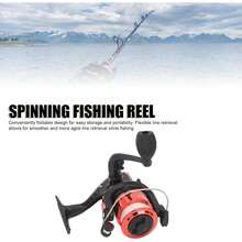 Carrete de Pesca Giratorio con Relación de Engranaje 5,2: 1, Carrete de Pesca Giratorio con Hilo de Pescar para Arroyos, Ríos y Lagos - 1 - Ver 9